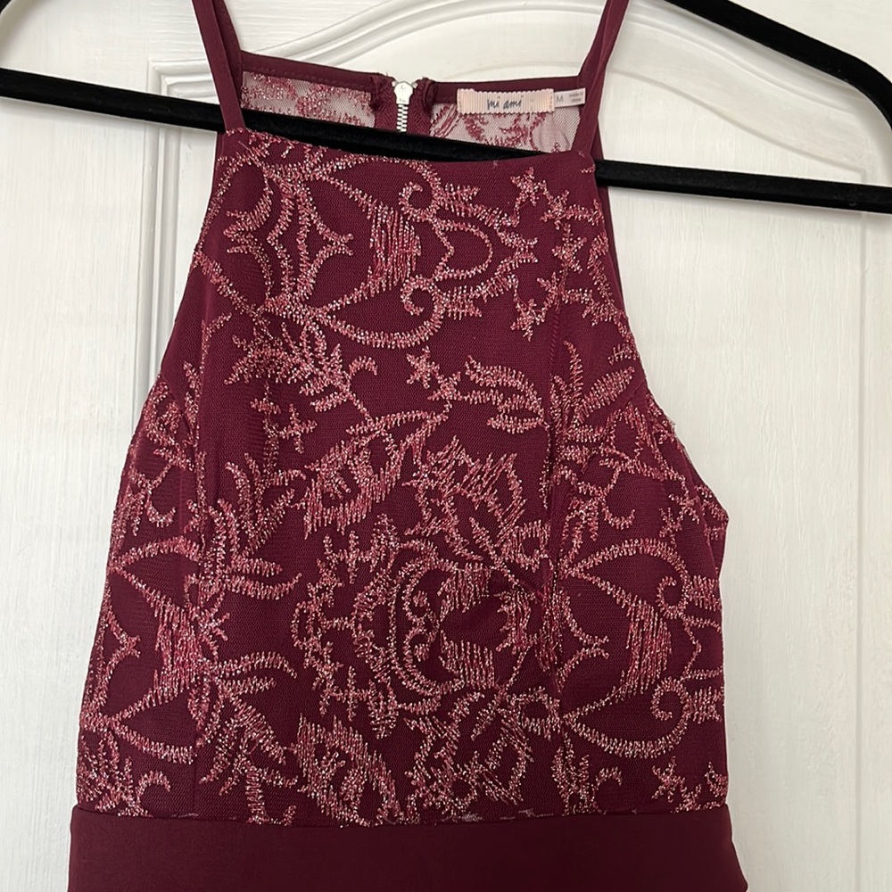 NWT Francesca’s Collection | mi ami | Red Burgundy Semi Formal Midi Dress